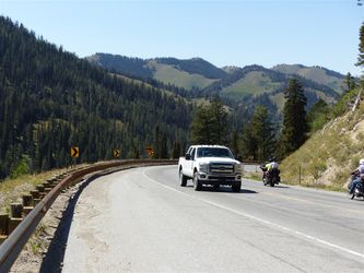 Vejen over Teton Pass med over 11% stigning